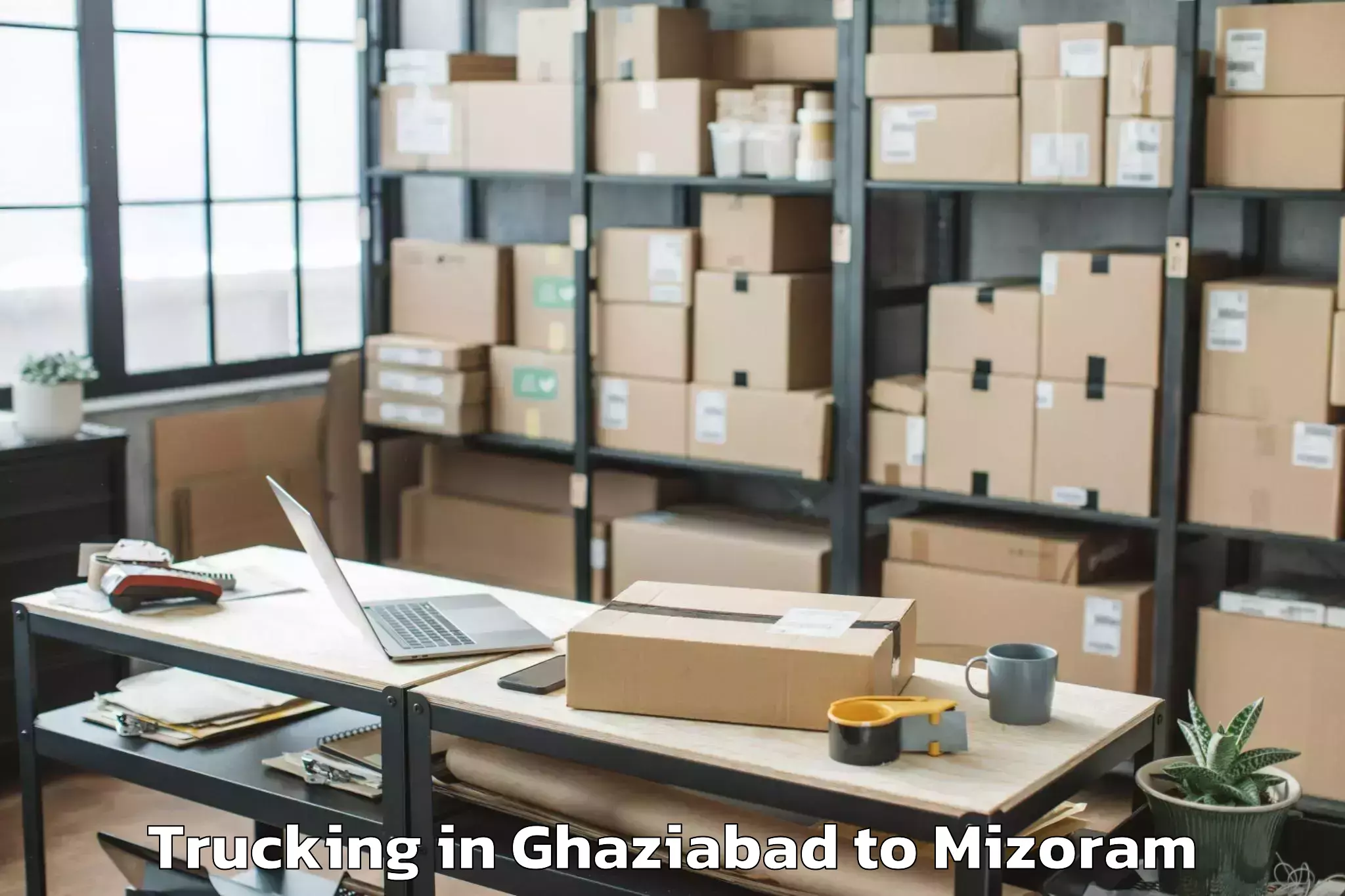 Get Ghaziabad to Sairang Trucking